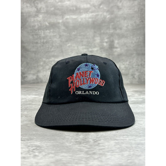 Vintage 90s Planet Hollywood Orlando Embroidered Destination Snapback Hat OSFA