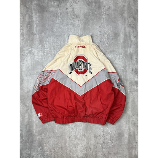 Vintage 90s Ohio State Buckeyes NCAA Starter Arm Spellout Jacket Size Medium