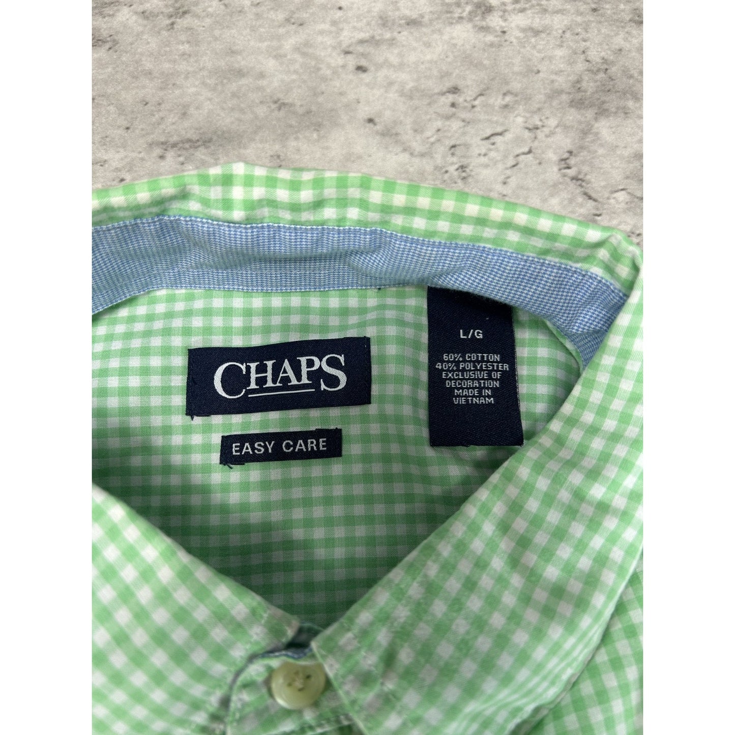 Vintage Chaps Ralph Lauren Reworked Cropped Long Sleeve Button Up Shirt Sz Large