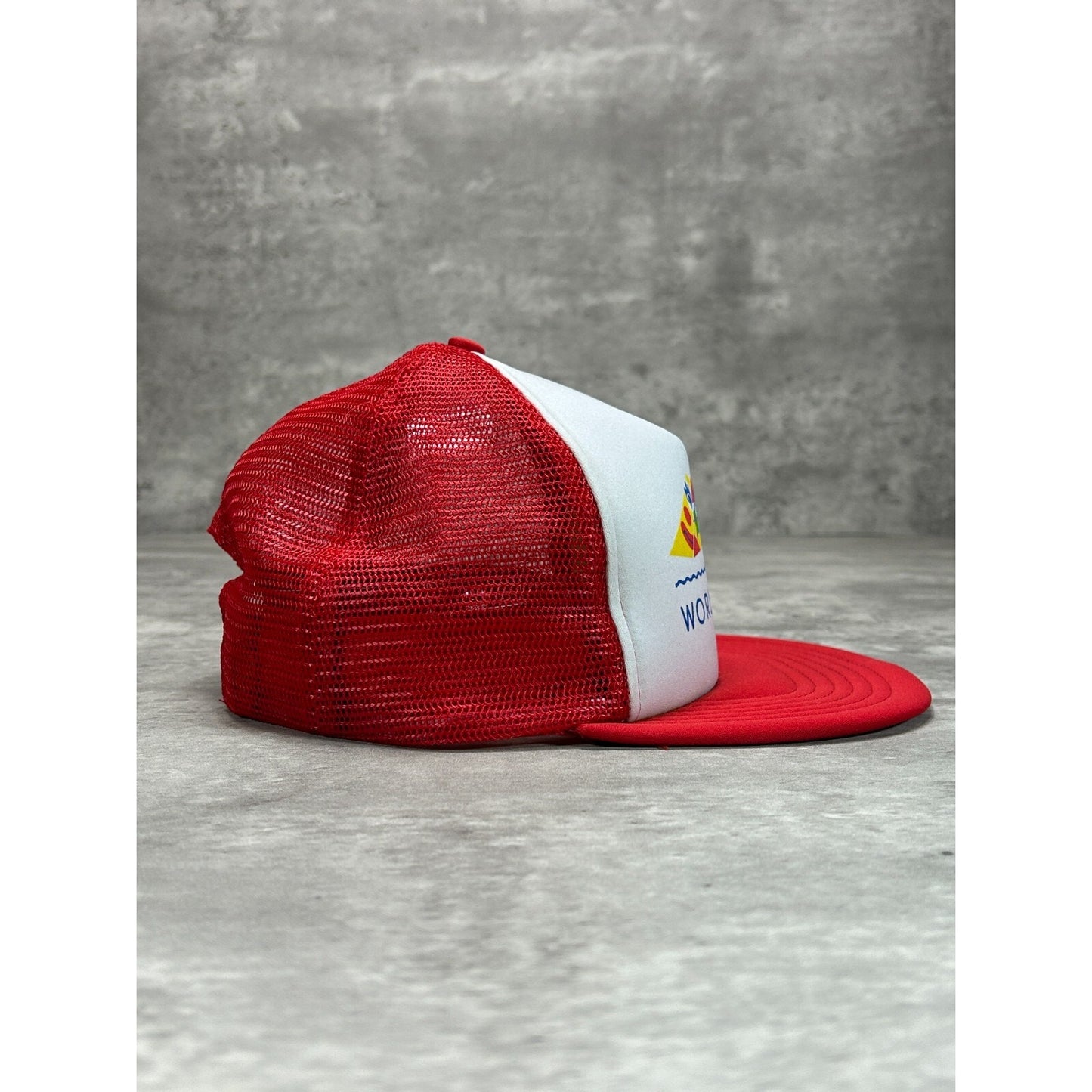 Vintage 1988 World Expo Graphic Trucker Snapback Hat OSFA