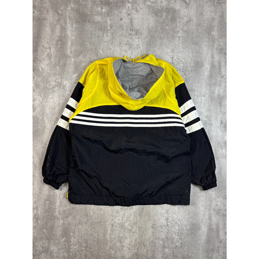 Vintage 90s Adidas Embroidered Spellout Nylon Windbreaker Jacket Size Large