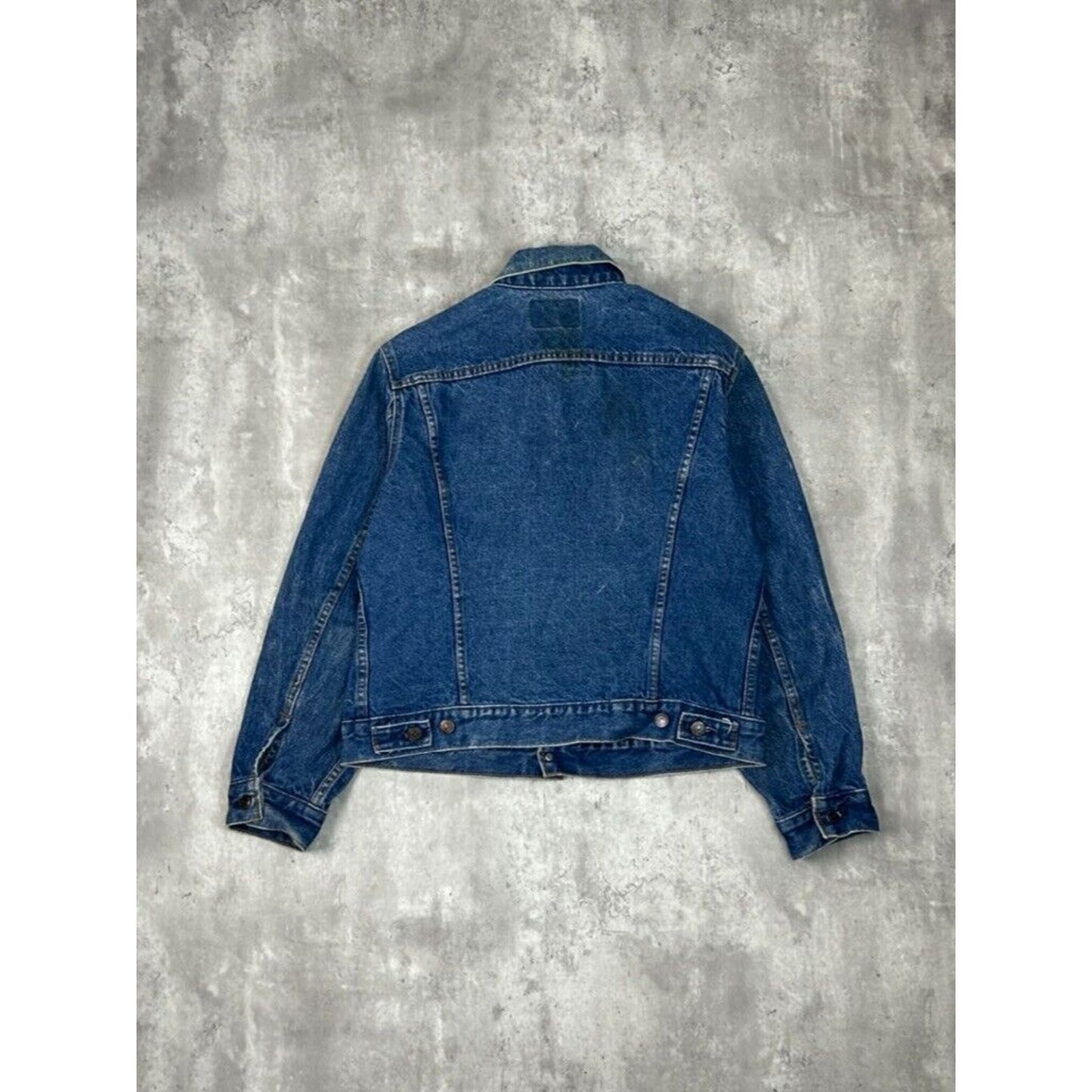 Vintage 80s/90s Levis Red Tab Dark Wash Denim Type 3 Trucker Jacket Size 42 S