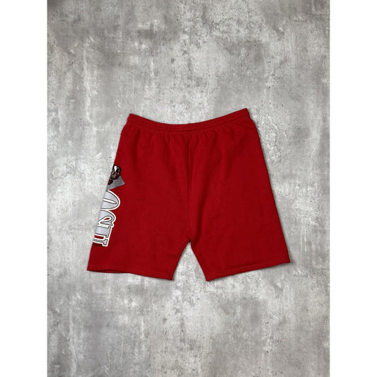 Vintage 90s Ohio State Buckeyes NCAA Graphic Spellout Sweat Shorts Size XL Red