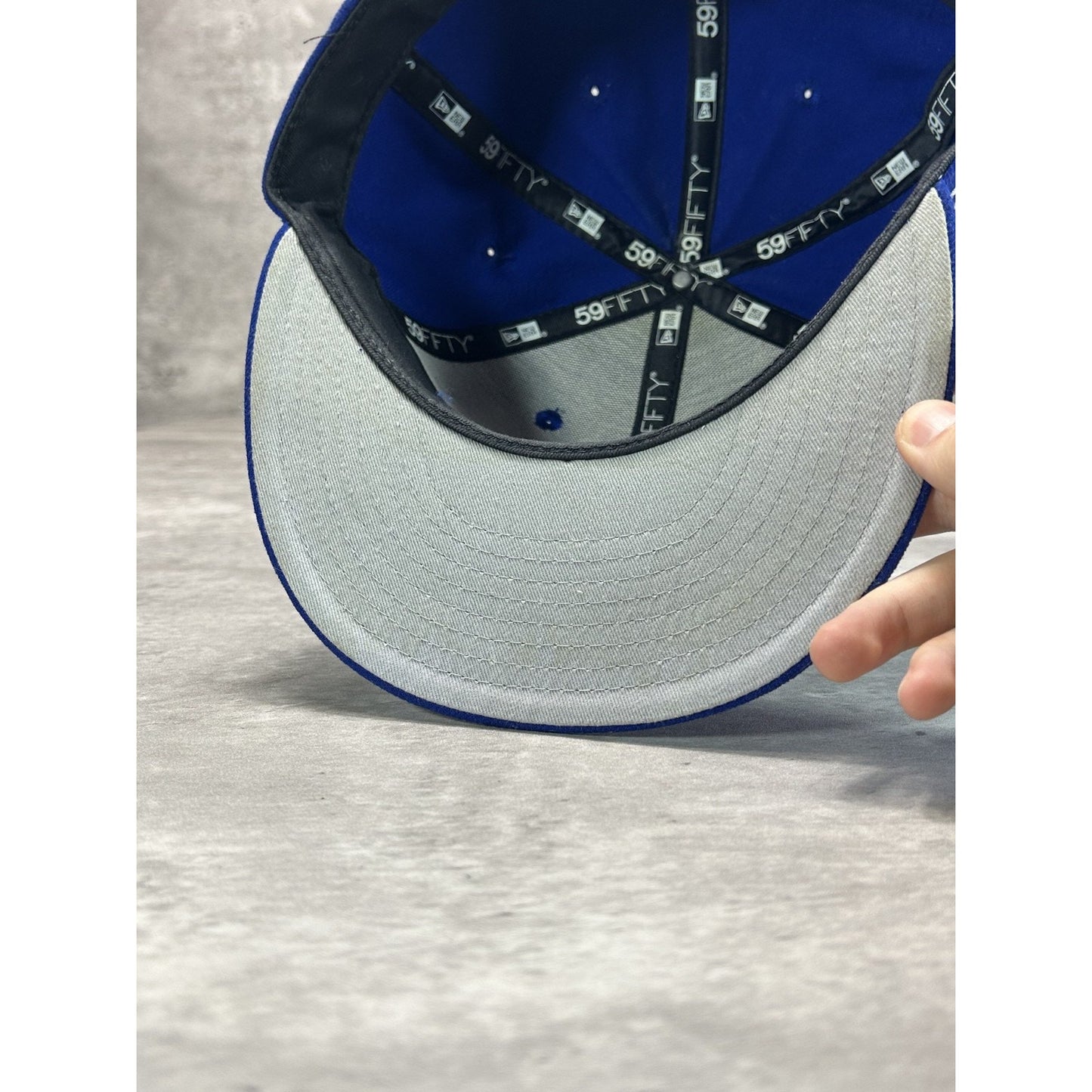 Toronto Blue Jays MLB Embroidered Melting Logo Baseball Fitted Hat 7 3/8 Blue