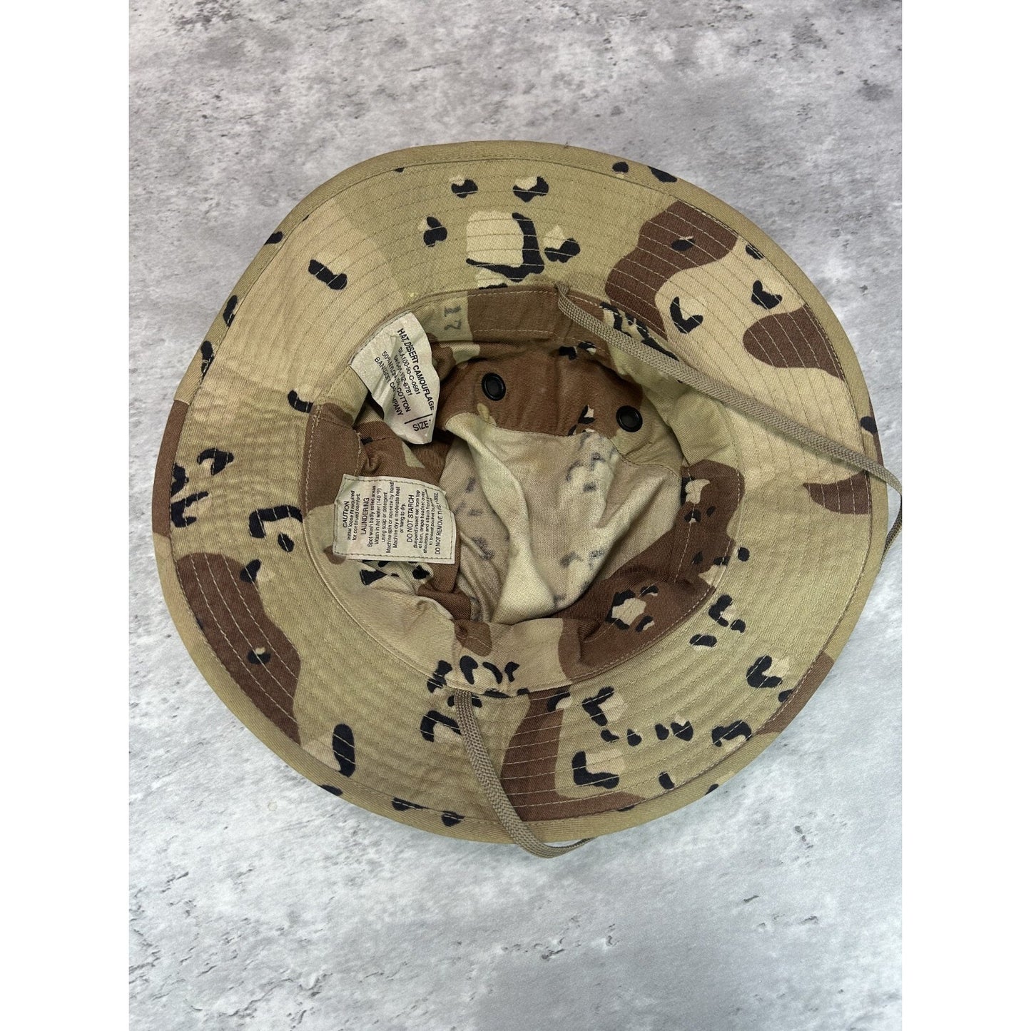 Vintage US Military Desert Camo Tactical Bucket Hat OSFA Beige