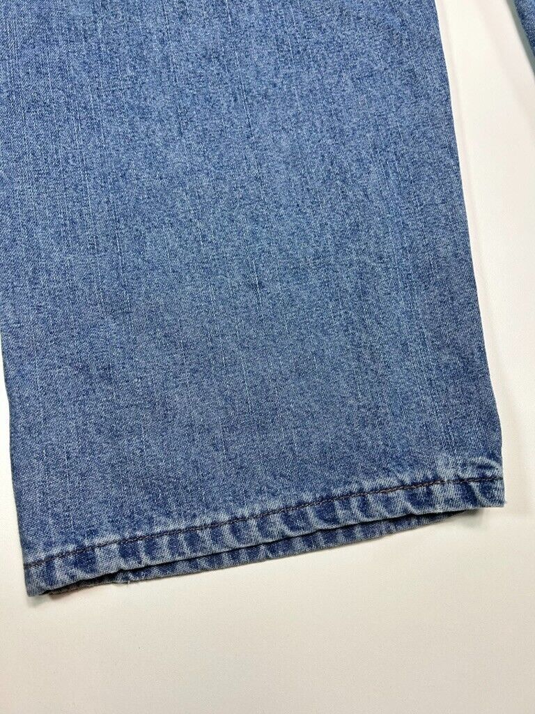 Vintage Wrangler Jeans Medium Wash Denim Workwear Carpenter Pants Size 35