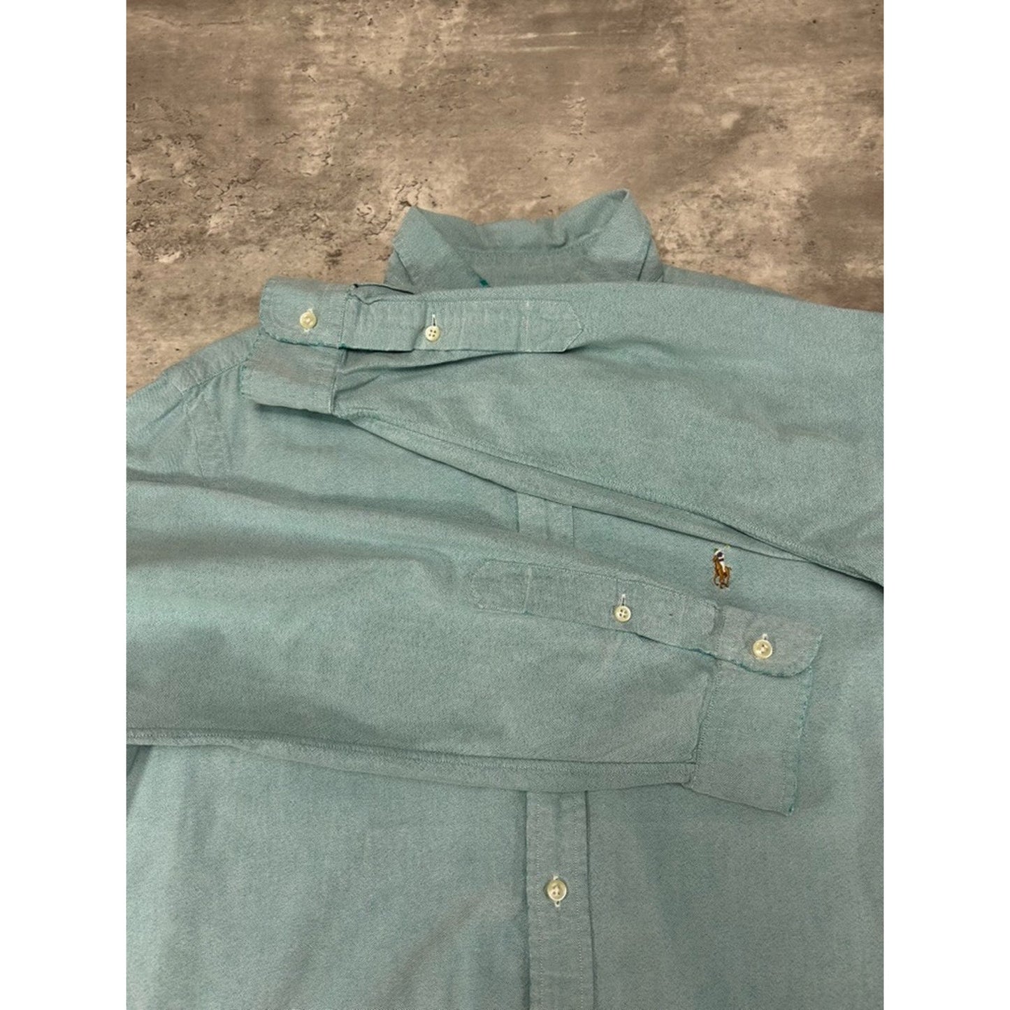 Vintage Polo Ralph Lauren Reworked Cropped Long Sleeve Button Up Shirt Sz Large