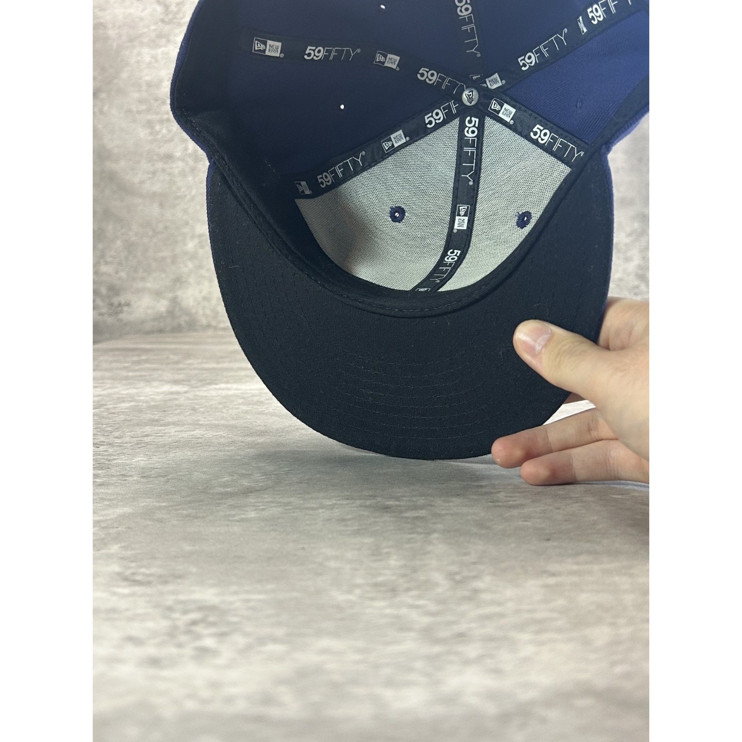 Stockton Ports MiLB Embroidered Logo Baseball Fitted Hat OSFA 7 1/2 Navy Blue