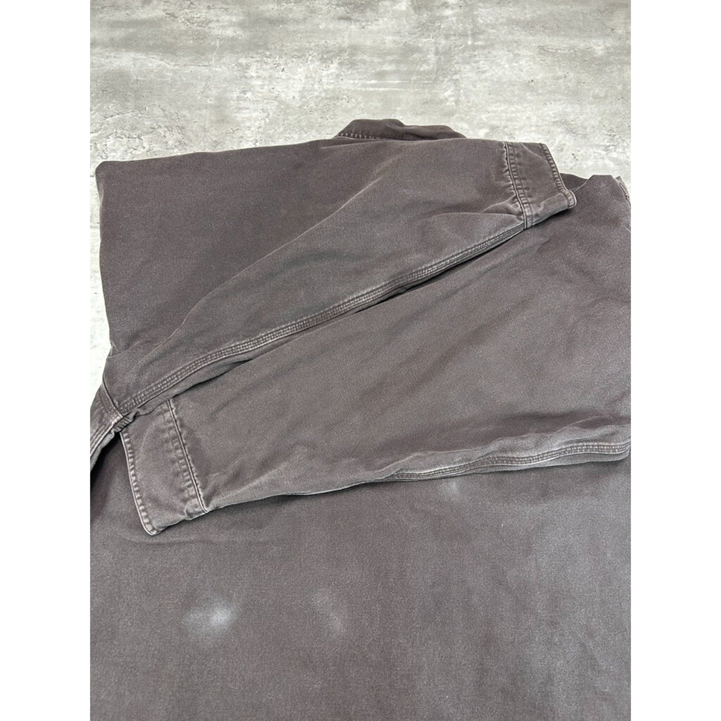 Vintage Carhartt Plaid Lined Canvas Workwear Long Sleeve Button Up Shirt Size XXL