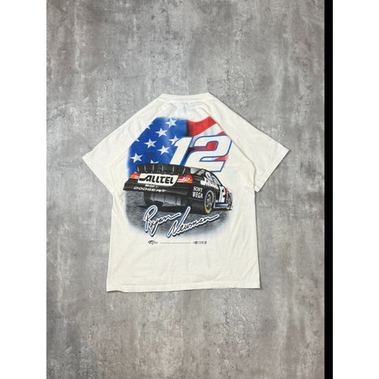 Vintage Ryan Newman Alltel Racing Nascar Graphic T-Shirt Size Medium White