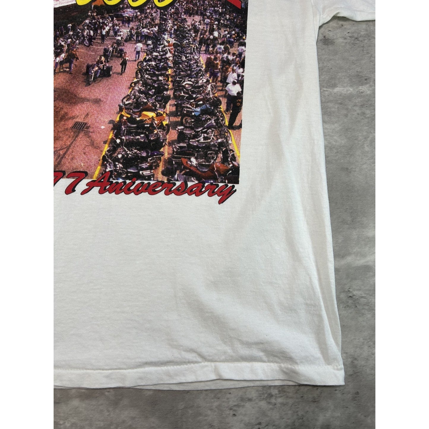 Vintage 2000 Laconia Motorcycle Event 77th Anniversary Graphic T-Shirt Sz Large