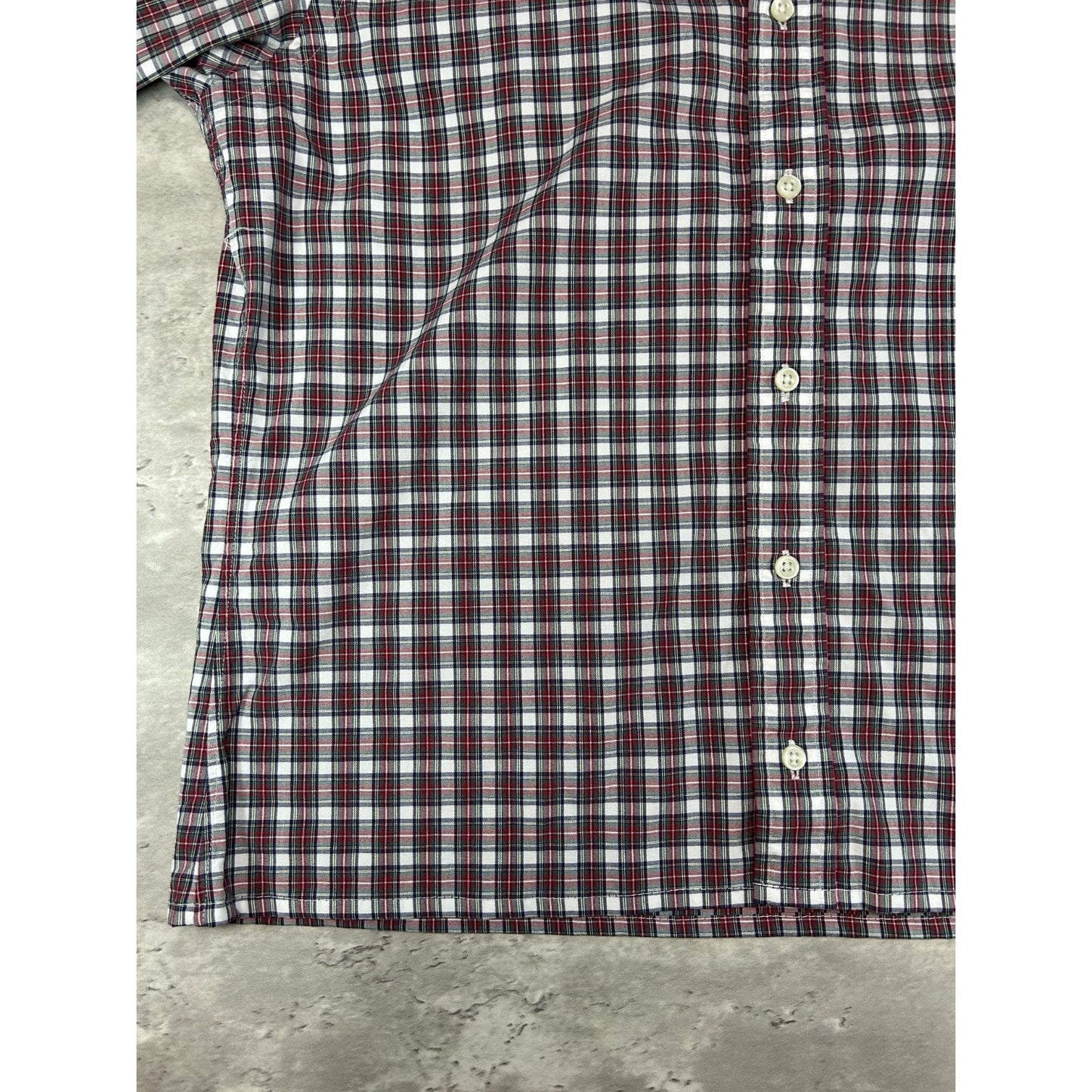 Polo Ralph Lauren Plaid Print Reworked Cropped Button Up Shirt Size Medium