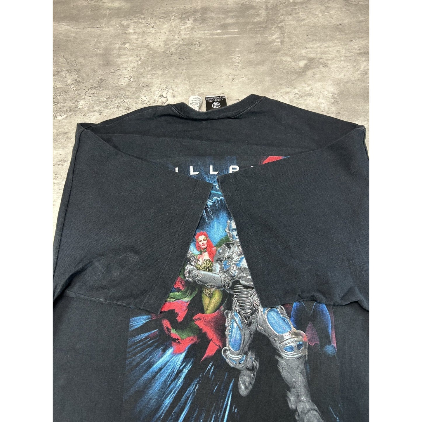 Vintage 90s Batman & Robin Heroes & Villains Movie Promo Graphic T-Shirt Large