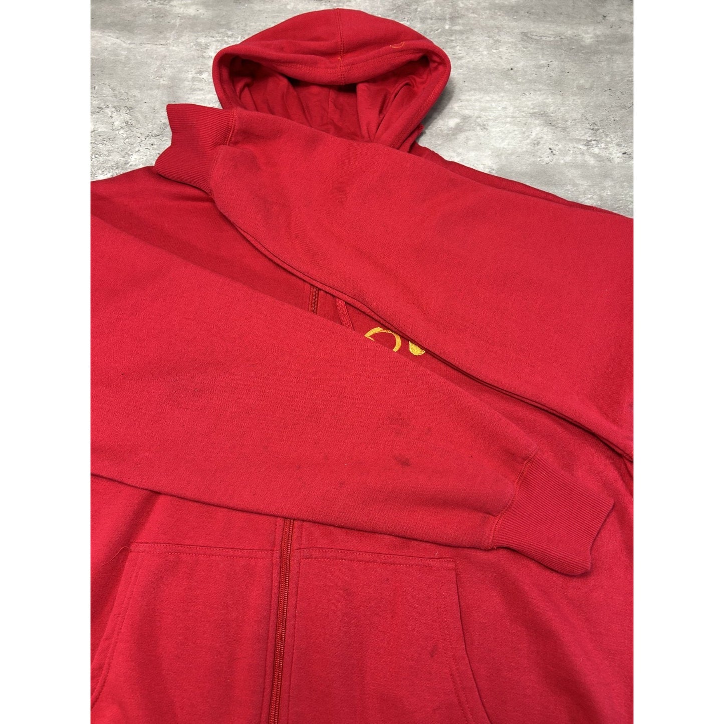 Vintage Y2K Coogi Embroidered Spellout Full Zip Hooded Sweatshirt Size 2XL