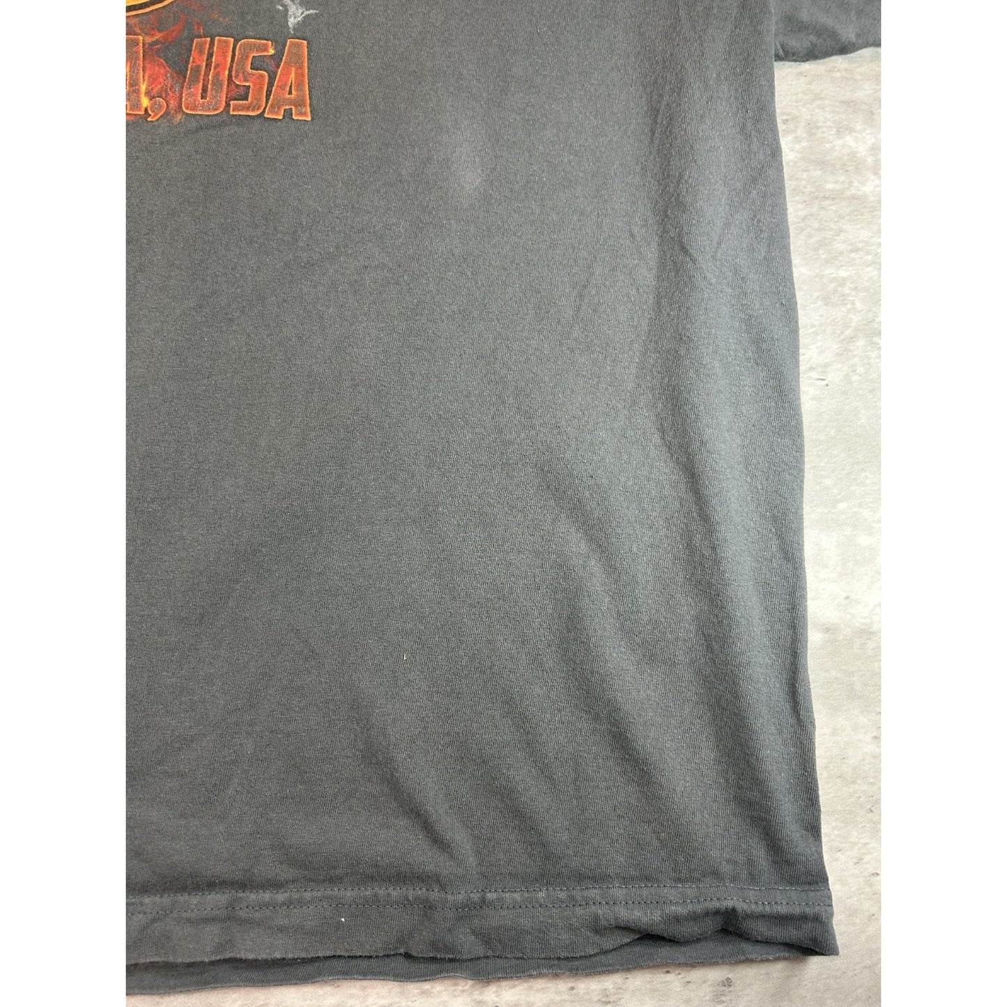 Harley Davidson Motorcycles Flaming Skull Spellout Graphic T-Shirt Size 2XL