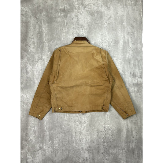 Vintage 90s Carhartt Blanket Lined Canvas Workwear Detroit Jacket Size Large