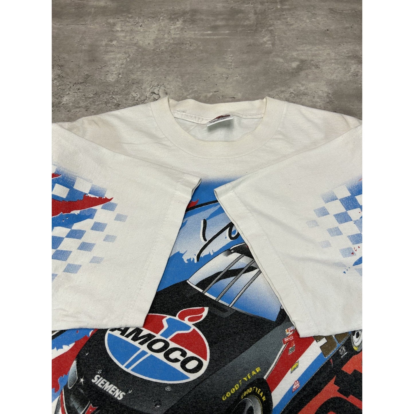 Vintage Dave Blaney #93 Amoco Racing Nascar All Over Print T-Shirt Size XL
