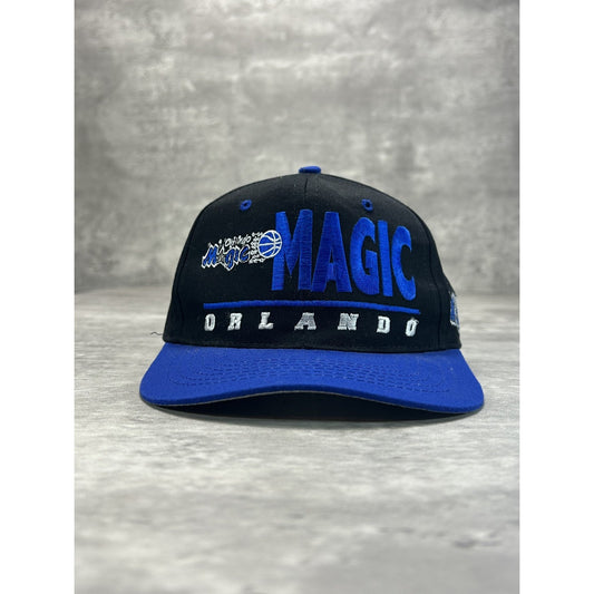 Vintage 90s Orlando Magic NBA Embroidered Spellout Snapback Hat YOUTH