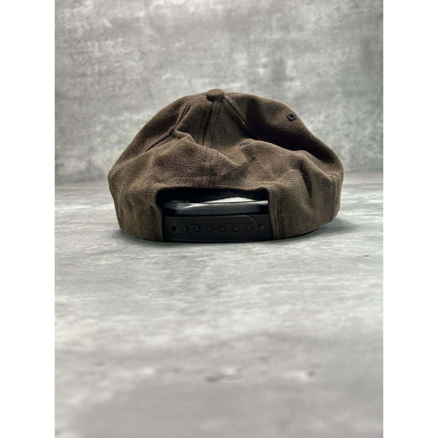 Vintage Carhartt Canvas Embroidered Patch Workwear Snapback Hat OSFA