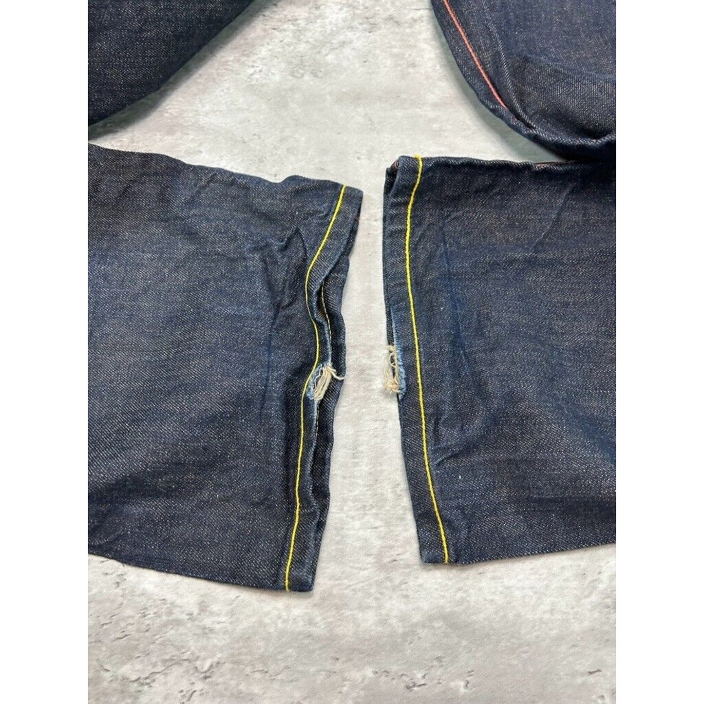 Vintage Y2K The Year 0 Embroidered Pocket Black Denim Pants Size 40