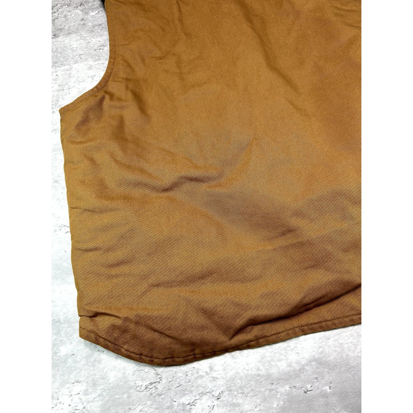 Vintage Carhartt Quilted Lined Canvas Work Wear Vest Size XL V01-BRN Beige