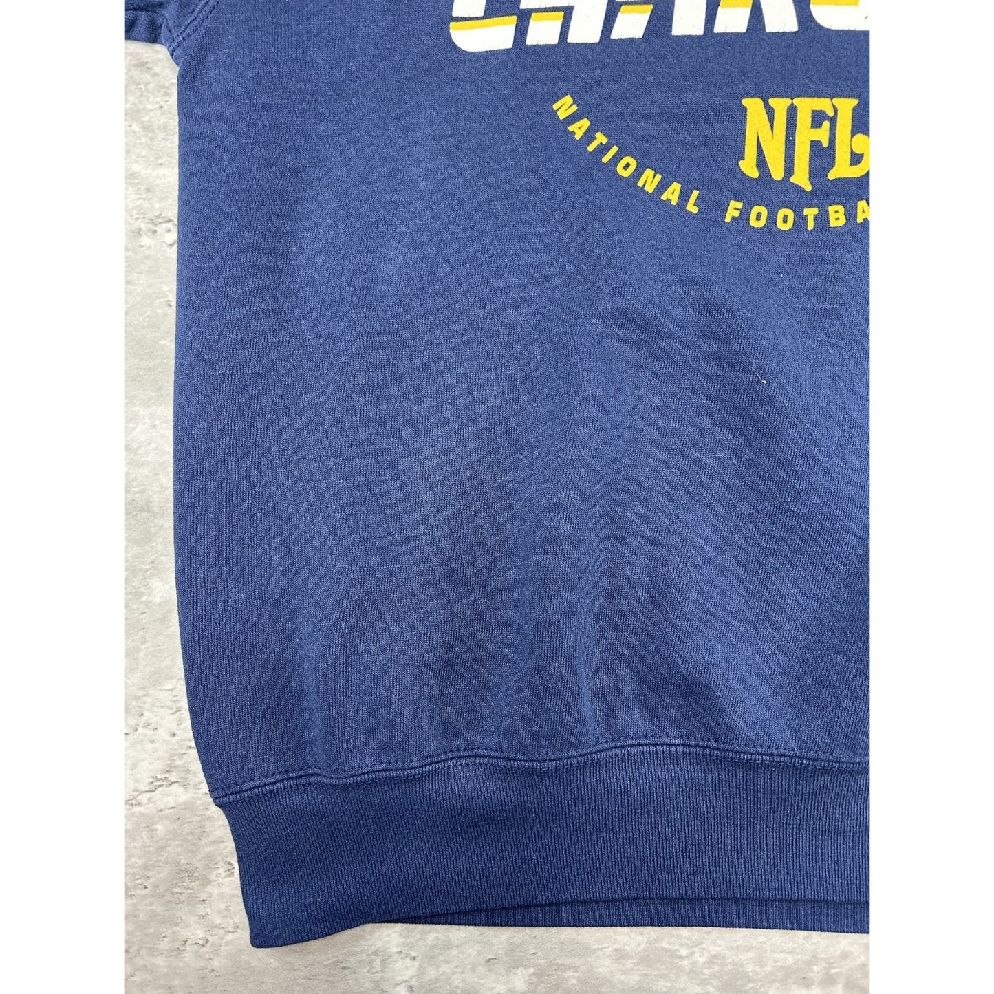 San Diego Chargers NFL Graphic Spellout Football Sweatshirt Size Large