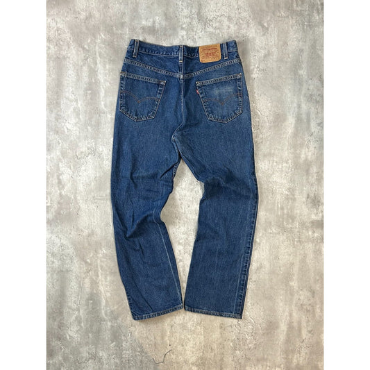 Vintage 90s Levis Red Tab 517 Dark Wash Denim Pants Size 34 Blue