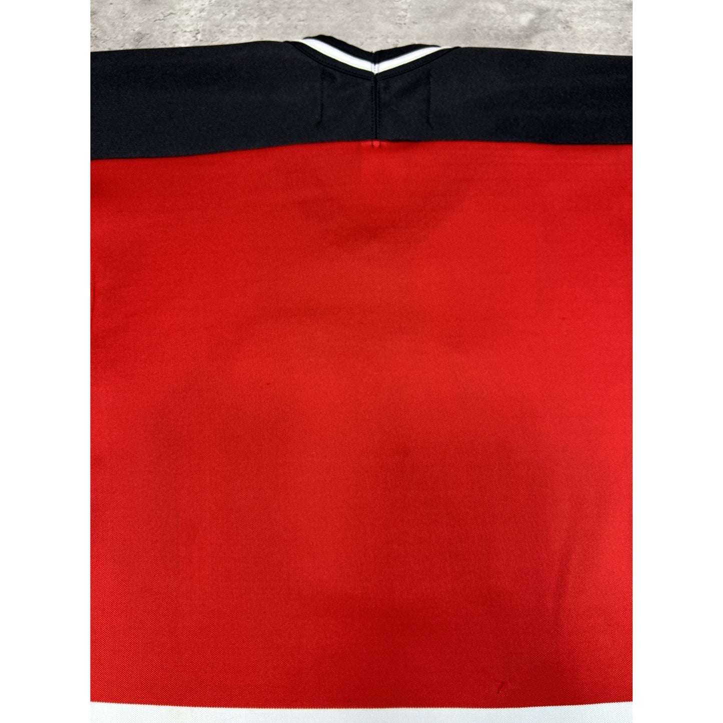 Vintage 90s New Jersey Devils NHL CCM Maska Hockey Jersey Size Small Red