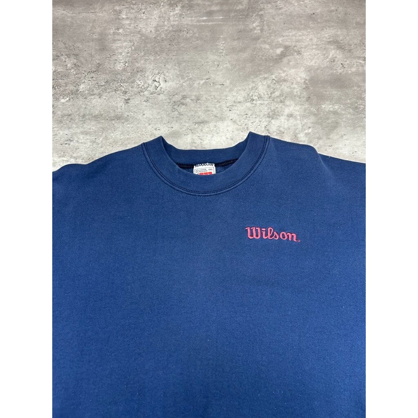 Vintage 90s Wilson Athletics Embroidered Spellout Crewneck Sweatshirt Size XXL