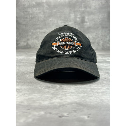 Vintage Harley Davidson Embroidered Classic Spellout Strapback Hat OSFA