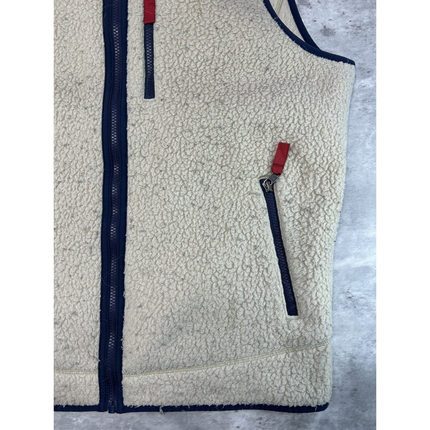 Vintage Patagonia Deep Pile Fleece Full Zip Sweatshirt Vest Size Large