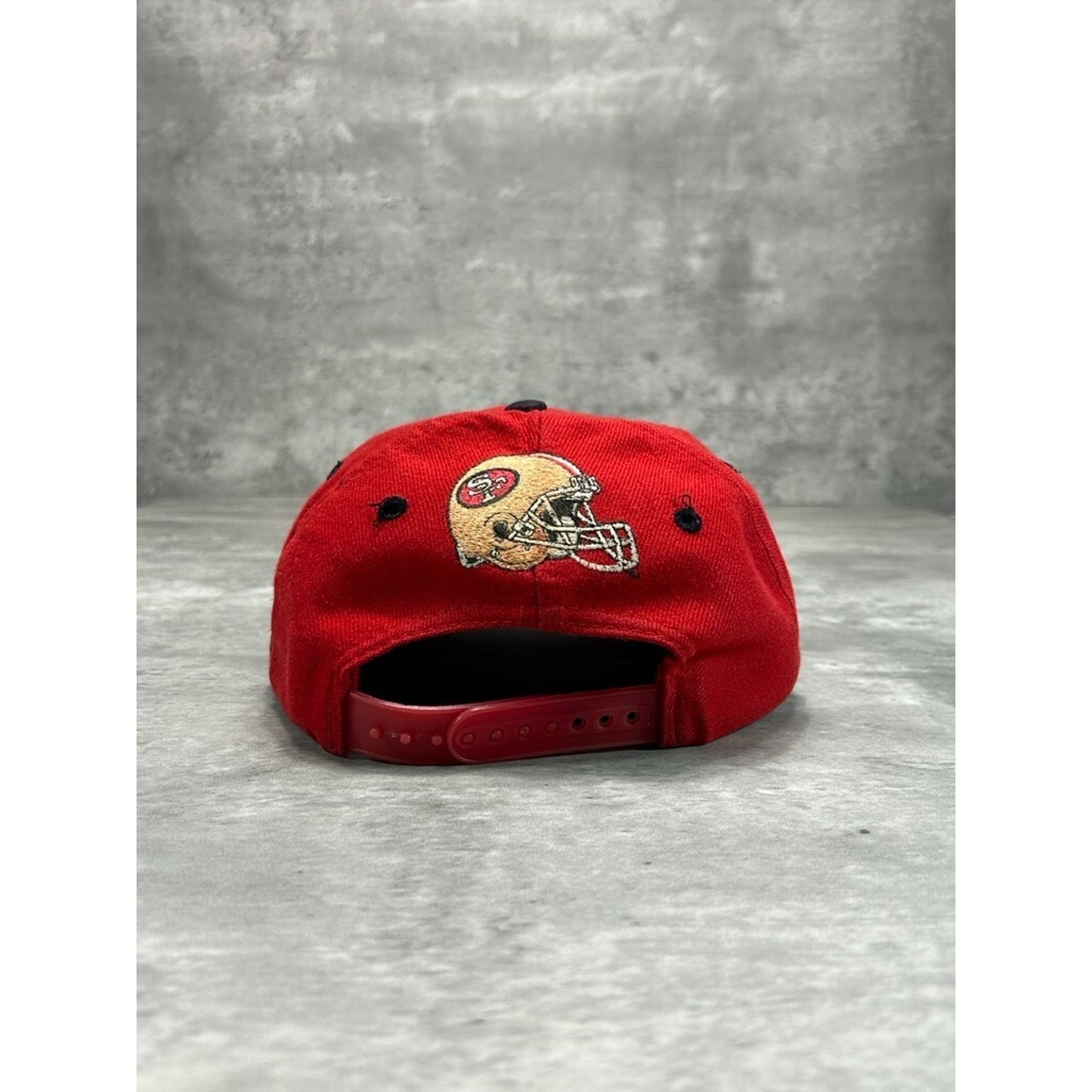 Vintage 90s San Francisco 49ers NFL Embroidered Spellout Snapback Hat OSFA