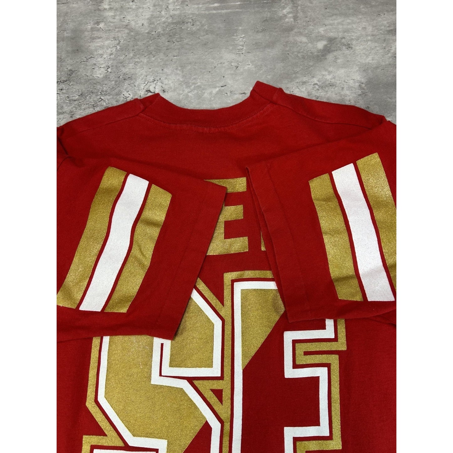 Vintage 1994 San Francisco 49ers NFL All OVer Print Football T-Shirt Size Large