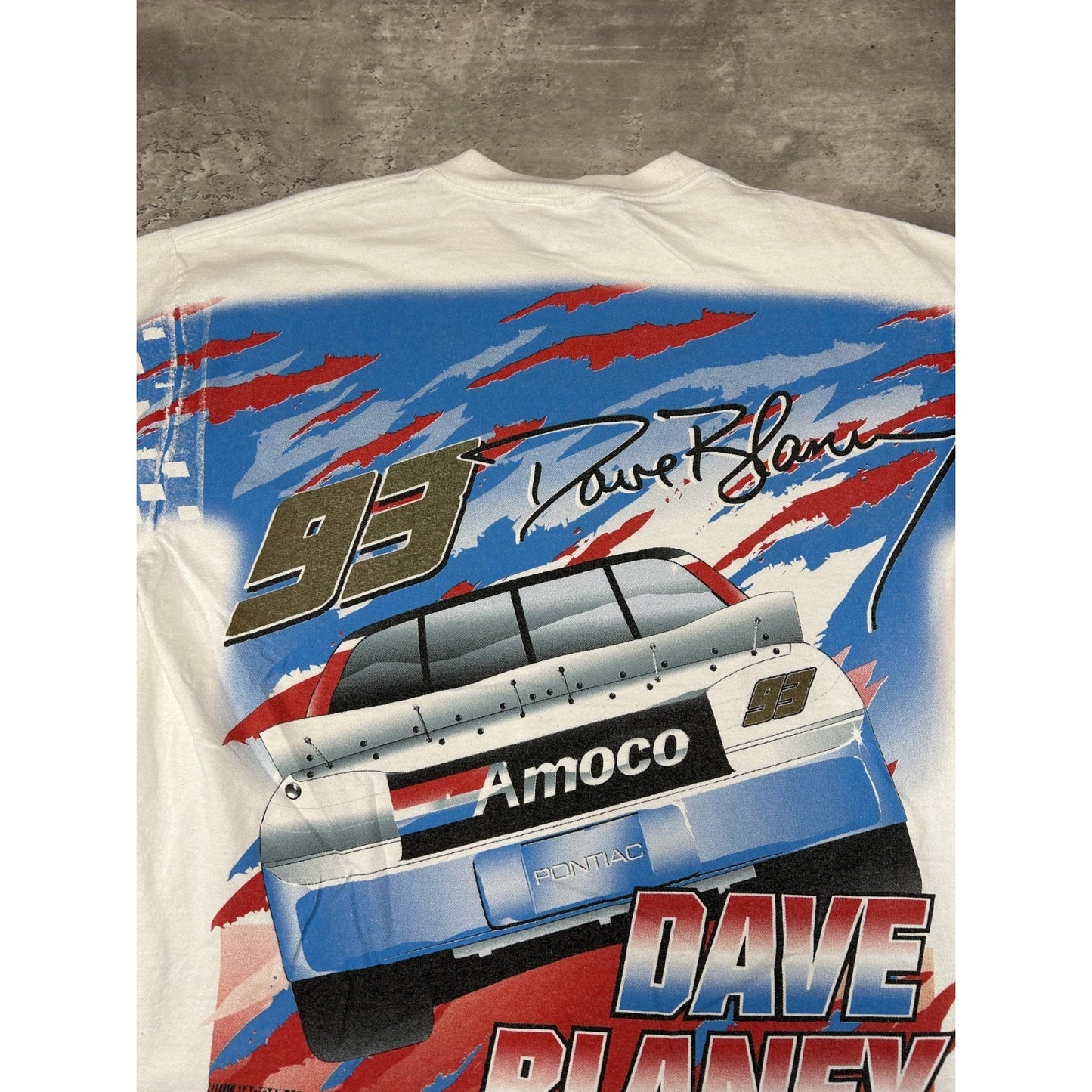 Vintage Dave Blaney #93 Amoco Racing Nascar All Over Print T-Shirt Size XL