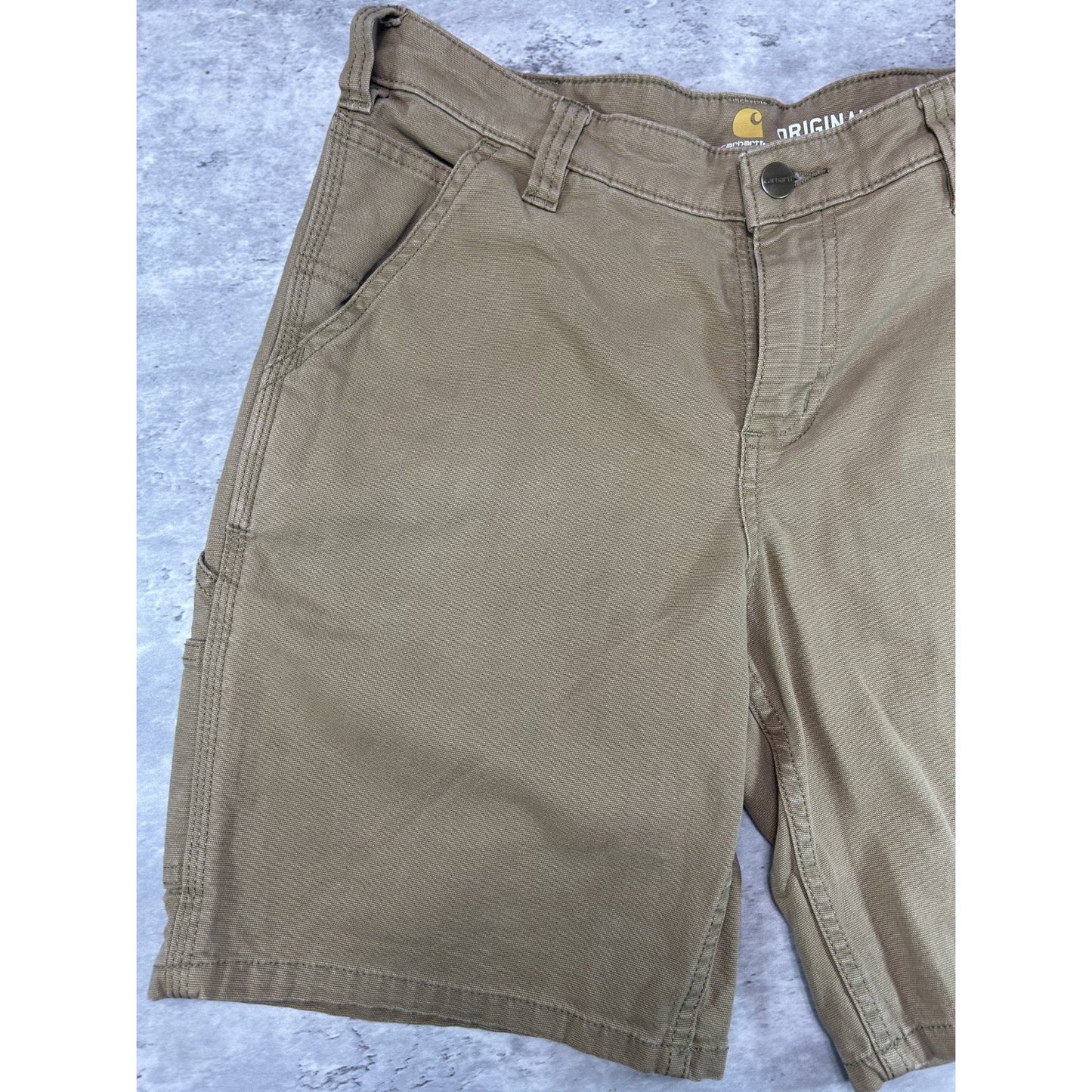 Carhartt Canvas Workwear Carpenter Shorts Size 32 Beige