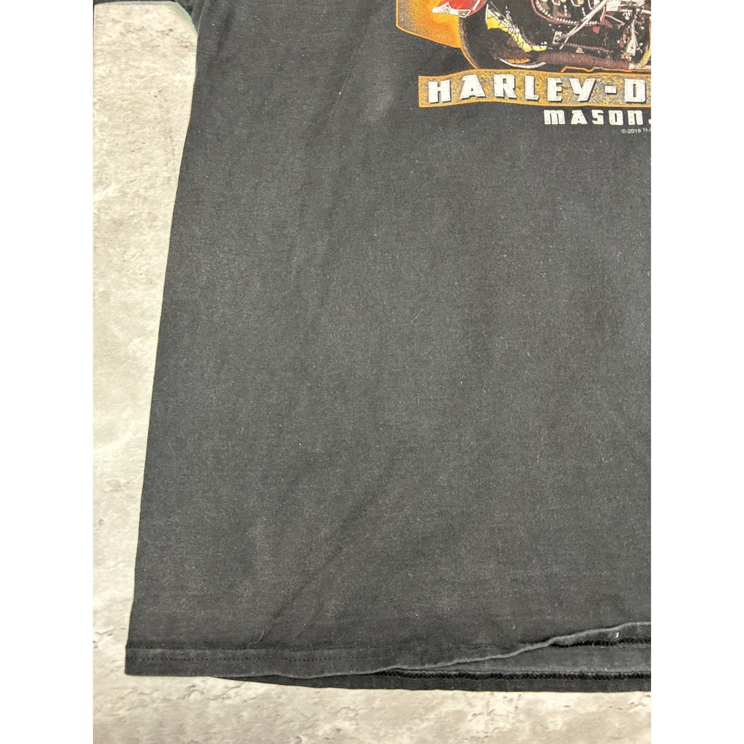 Harley Davidson Motorcycles #1 Powderkeg Graphic T-Shirt Size 2XL Black