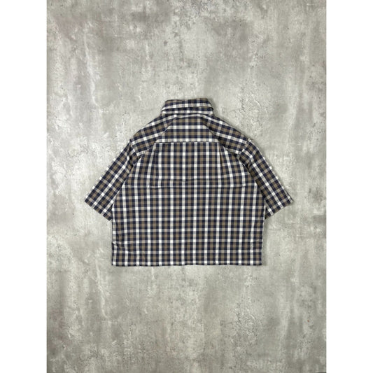 Vintage Beverly Hills Polo Club Reworked Cropped Button Up Shirt Size XLT