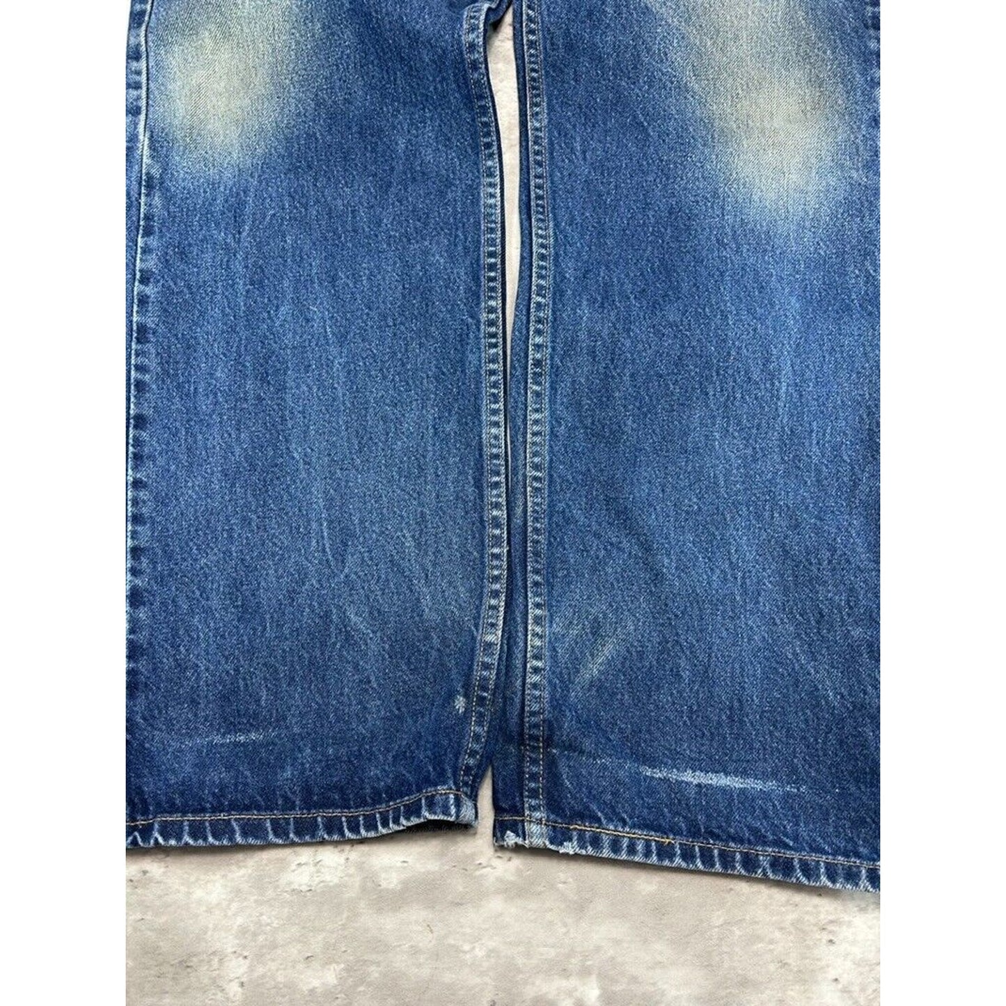 Vintage 90s Levis 505 Red Tab Regular Fit Dark Wash Denim Pants Size 38 Blue