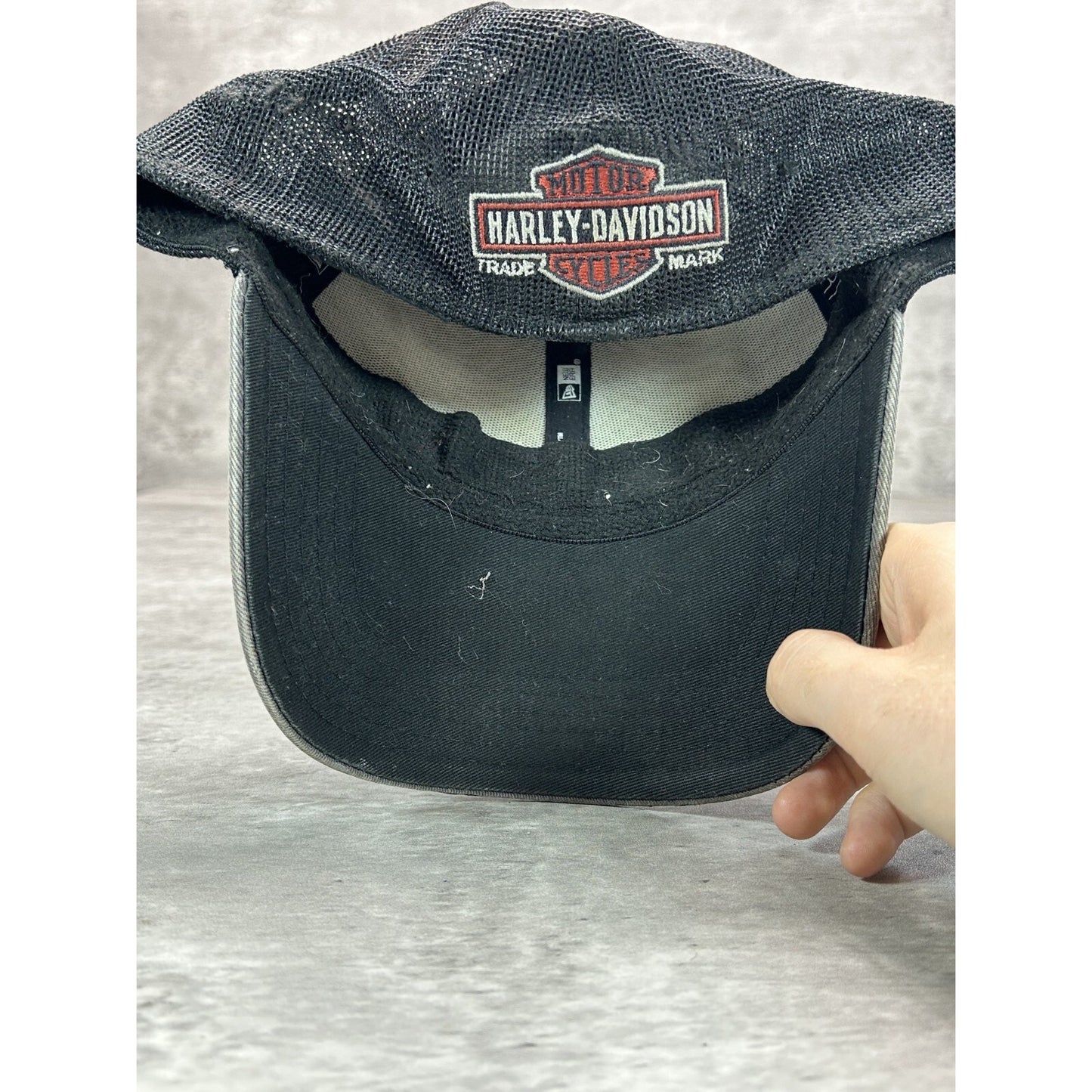 Harley Davidson Embroidered Logo Trucker Snapback Hat OSFA