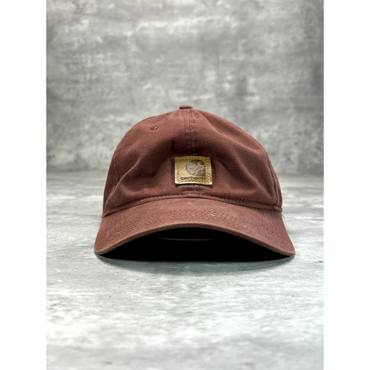 Carhartt Embroidered Patch Workwear Snapback Hat OSFA Maroon