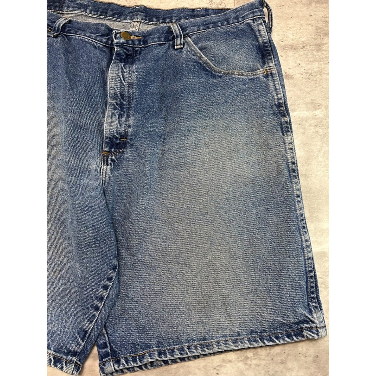 Vintage Wrangler Authentics Medium Wash Denim Shorts Size 38 Blue