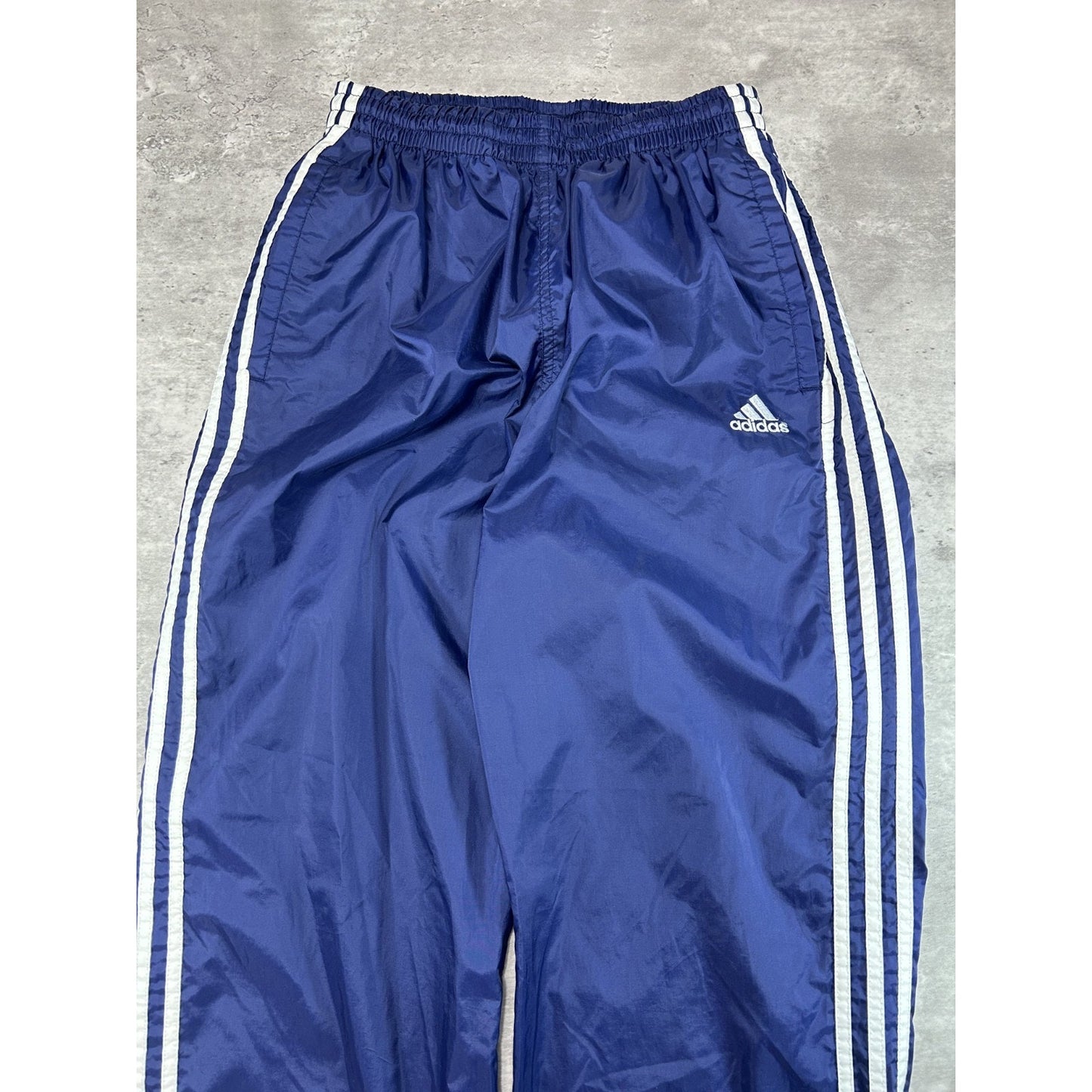 Vintage 90s Adidas Embroidered Logo Nylon Track Pants Size Small