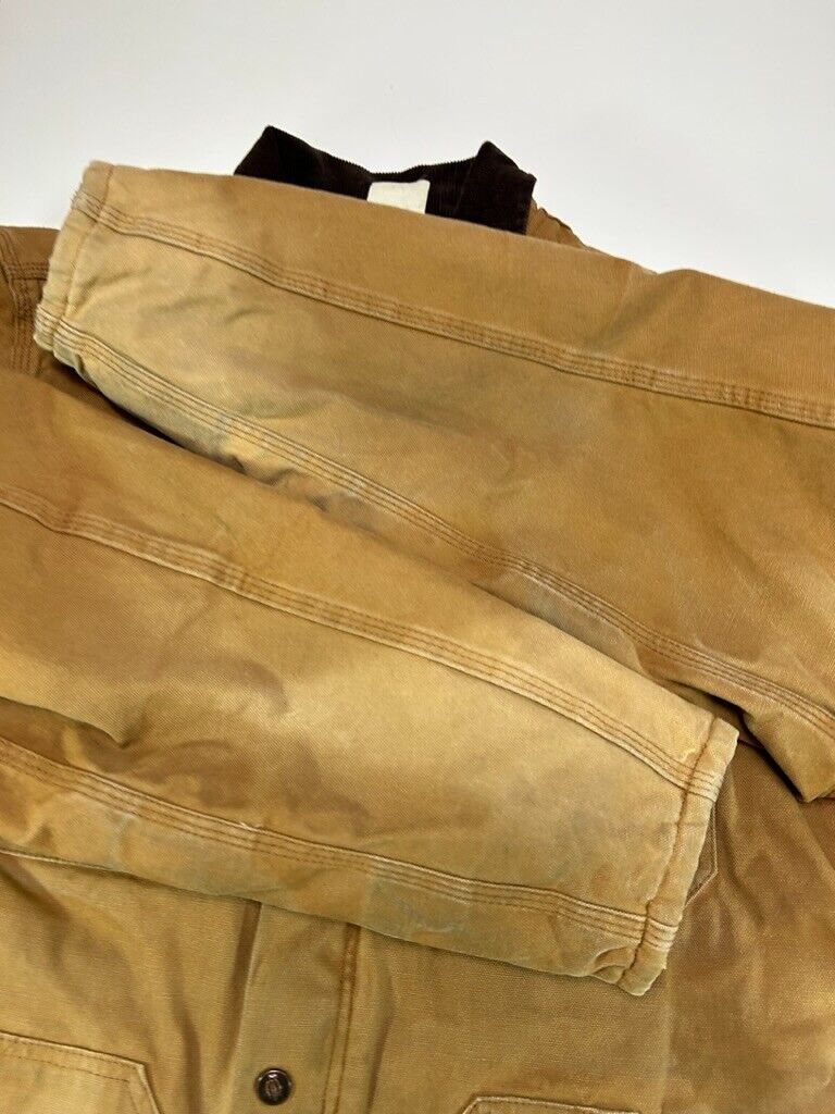 Vintage Dickies Quilted Lined Canvas Workwear Chore Jacket Size Large