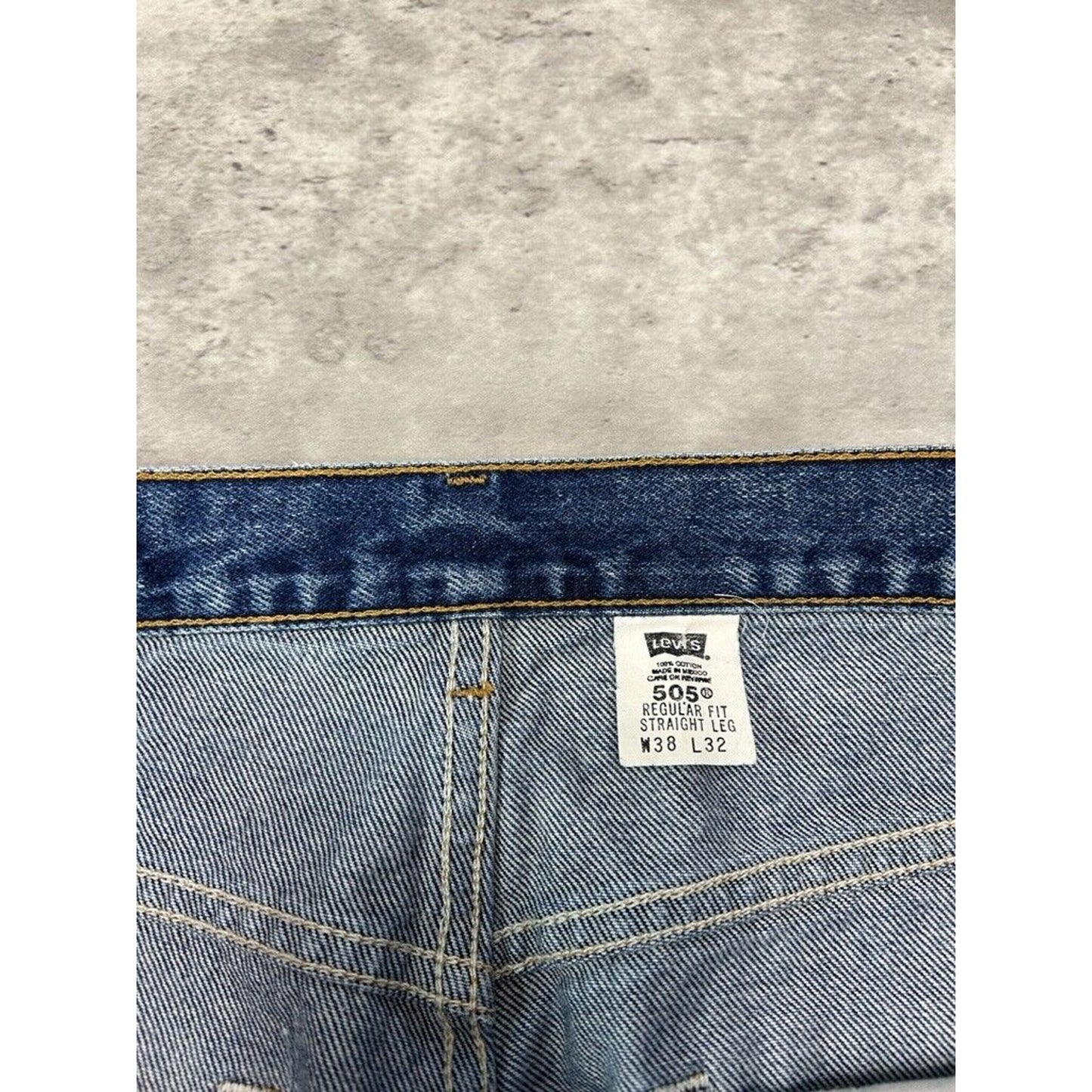 Vintage 90s Levis 505 Red Tab Regular Fit Dark Wash Denim Pants Size 38 Blue