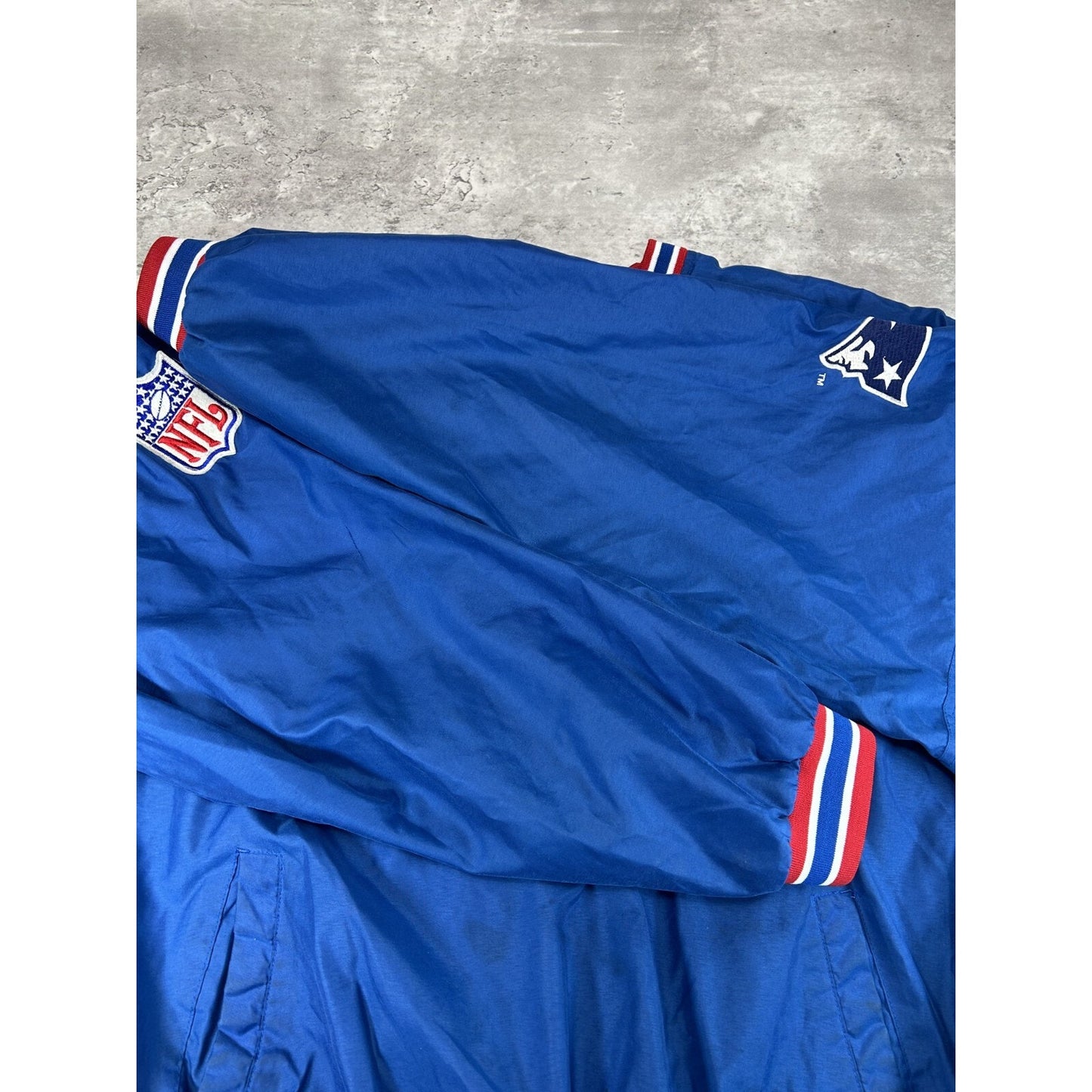 Vintage 2000s New England Patriots NFL Embroidered Reebok Windbreaker Jacket XL