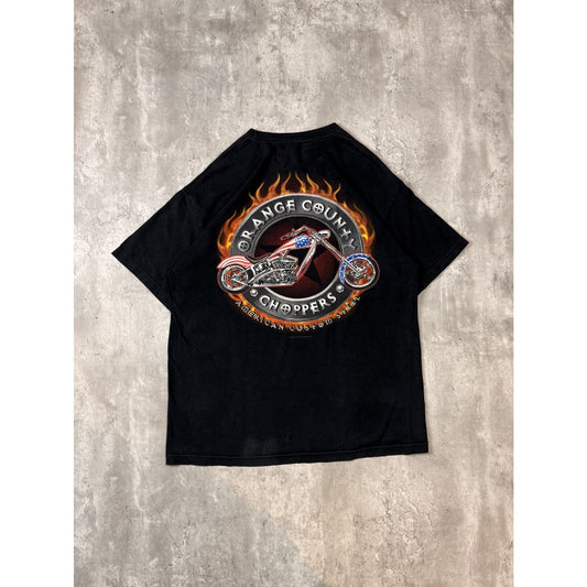 Vintage Orange County Choppers Motorcycle Graphic T-Shirt Size XL Black