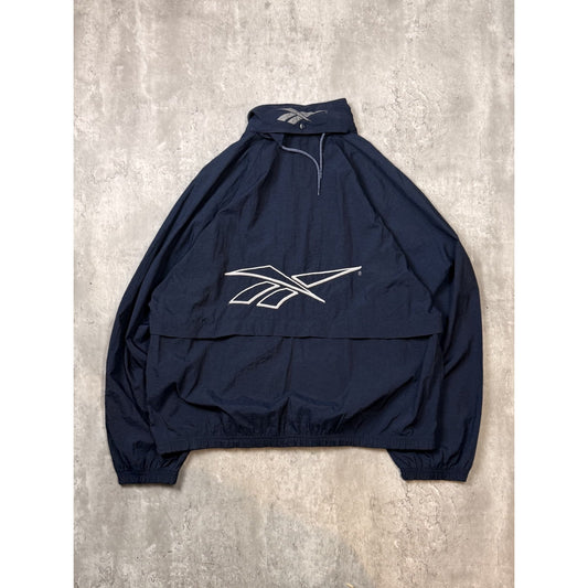Vintage 90s Reebok Embroidered Logo Nylon Windbreaker Jacket Size Medium