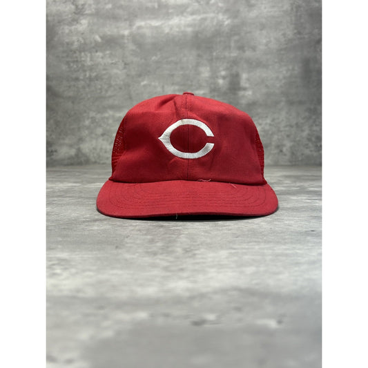 Vintage 90s Cincinnati Reds MLB Embroidered Logo Baseball Snapback Hat OSFA
