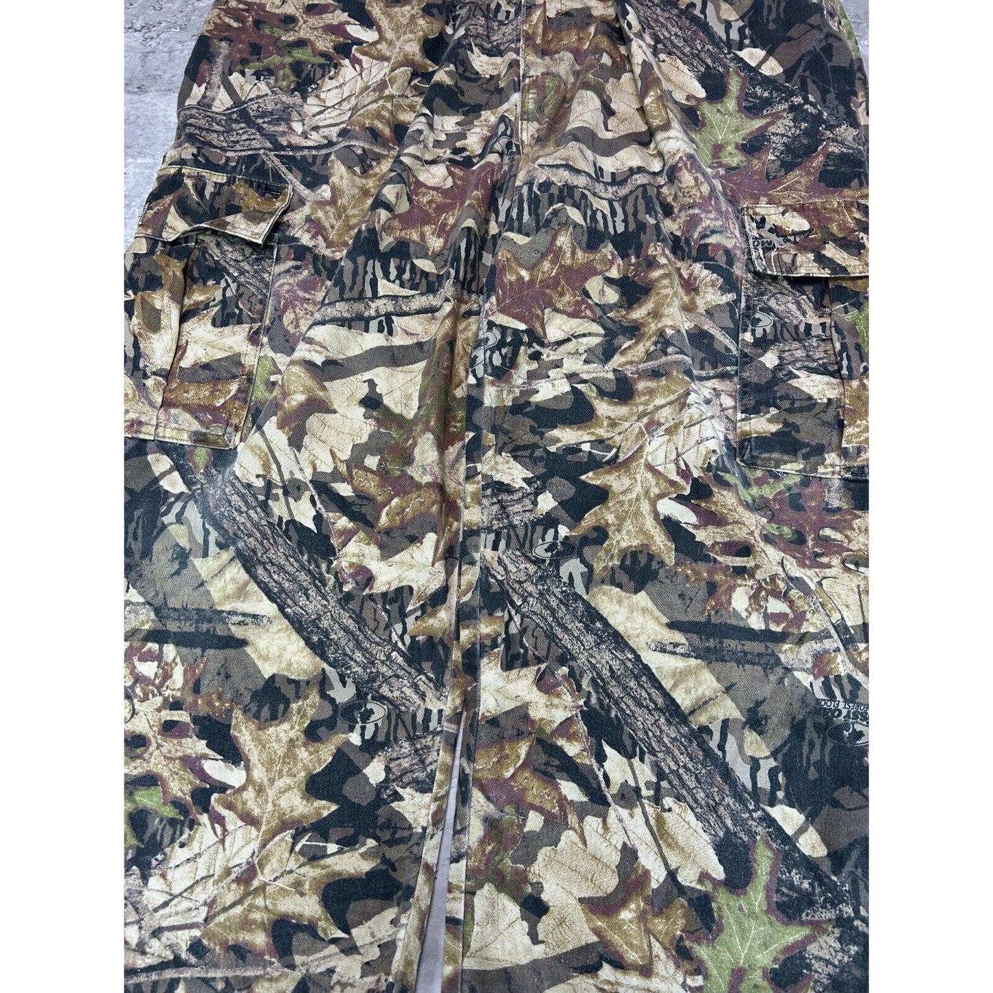 Vintage Jerzees Mossy Oak Forest Floor Camo Cargo Hunting Pants Size 41