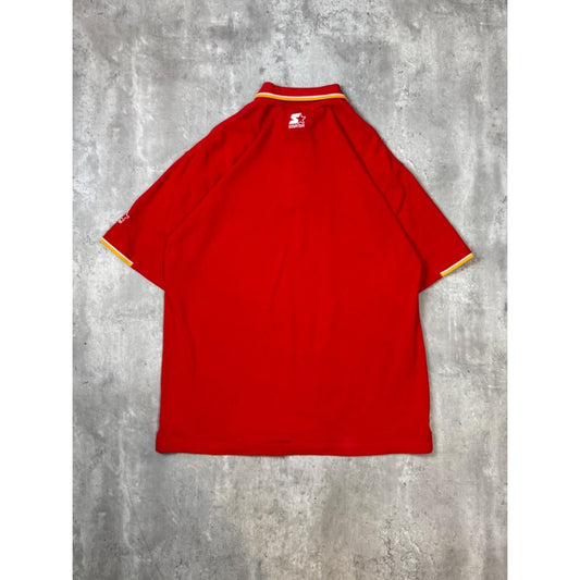 Vintage Kansas City Chiefs NFL Embroidered Logo Starter Button Up Shirt Sz Large